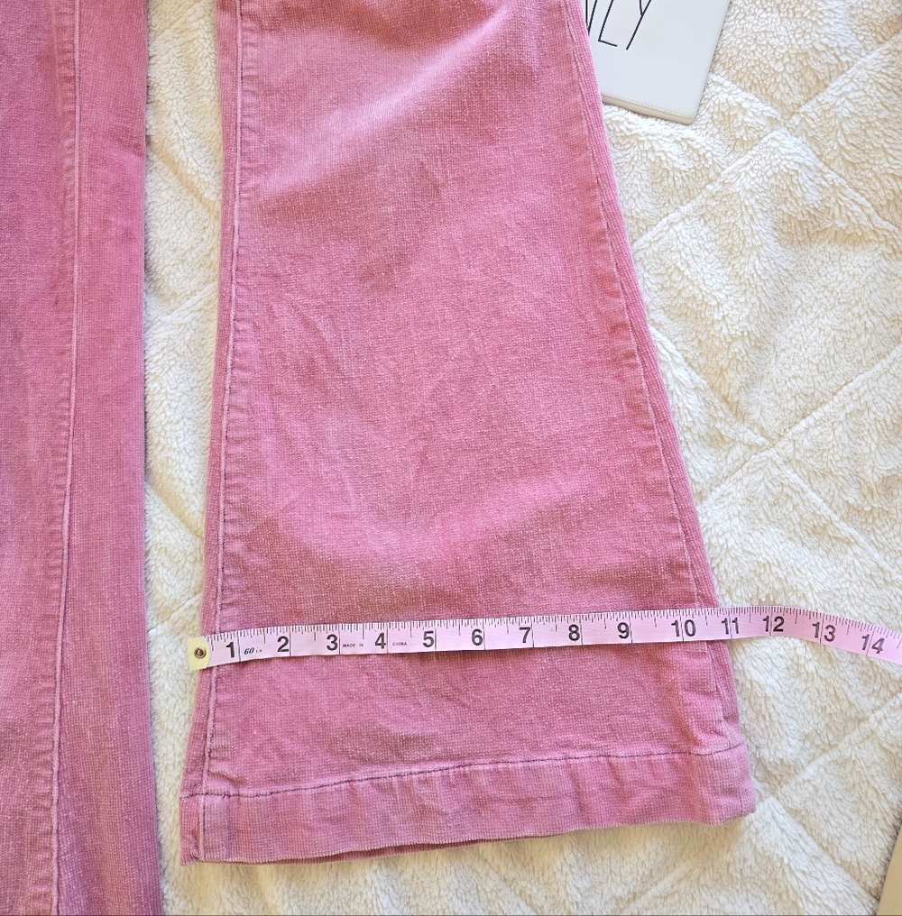 ROLLA'S Eastcoast Flare High Rise Pants Women's Pink Color Size 26 Free People - Picture 11 of 12